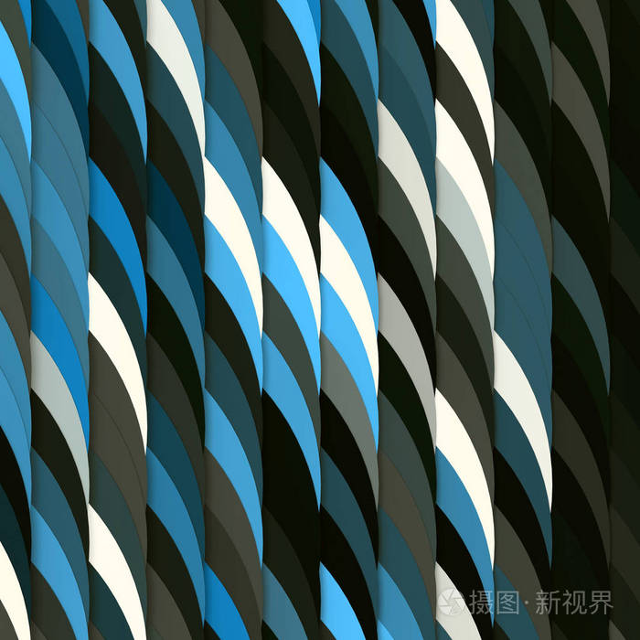 蓝色和黑色圆圈行的设计背景