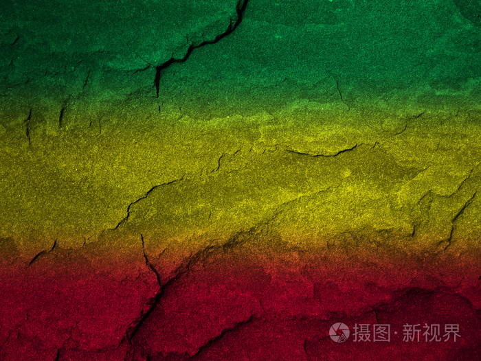红黄绿色的其他标志石头墙上
