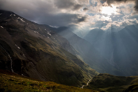 日落大格洛克纳山, 国家公园 Hohe Tauern, 奥地利