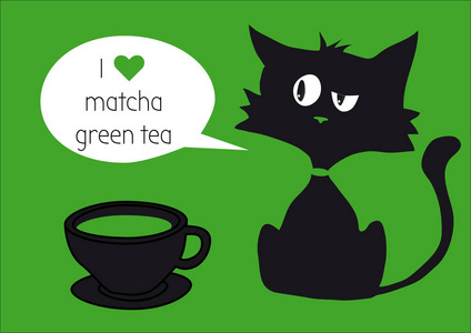 玩世不恭的猫与讲话泡泡, 文本我爱抹茶绿茶