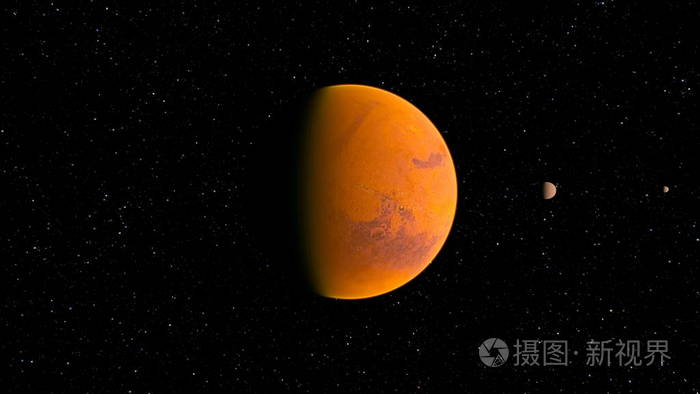 3d cg 渲染太空行星。这张图片的元素由美国宇航局提供