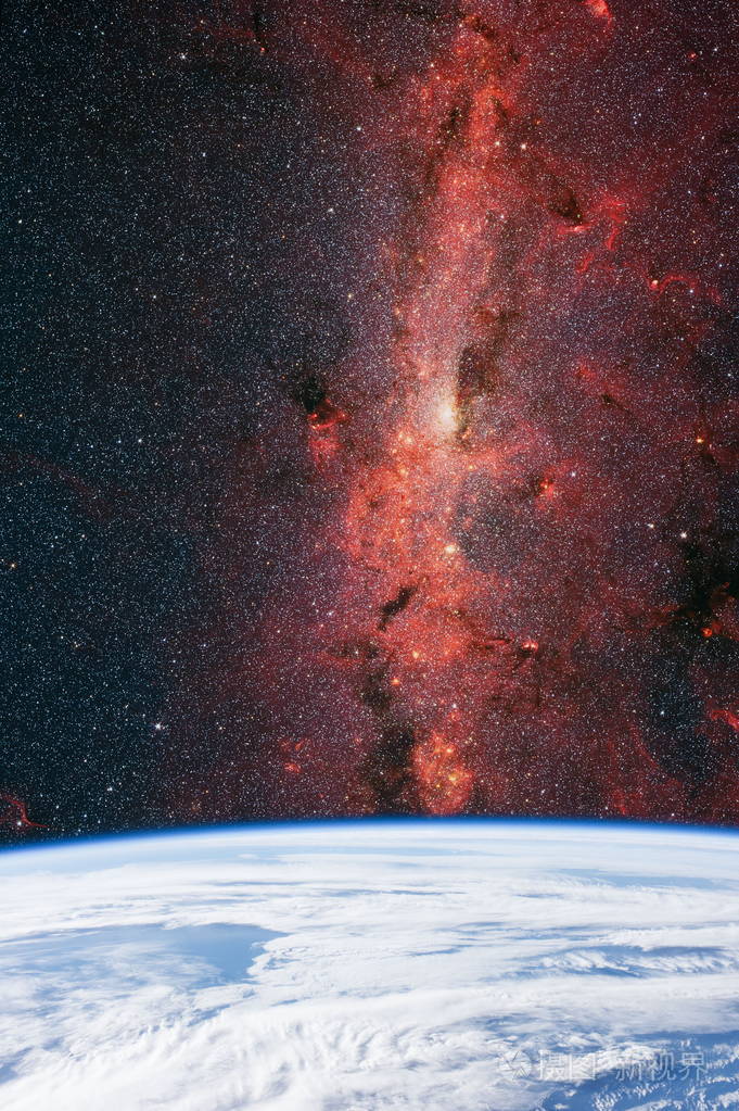 从地球上看到的空间多彩的深空间宇宙概念背景nasa提供的这个图像的