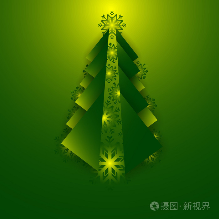 抽象背景绿色的圣诞树