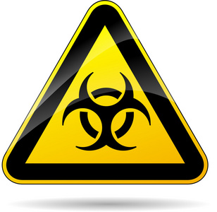 黄色的生物危害标志 插画