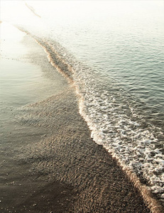 海岸线, 海沙。自然背景