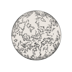 风格图纸在白色背景查出的金星黑色的手绘剪影.