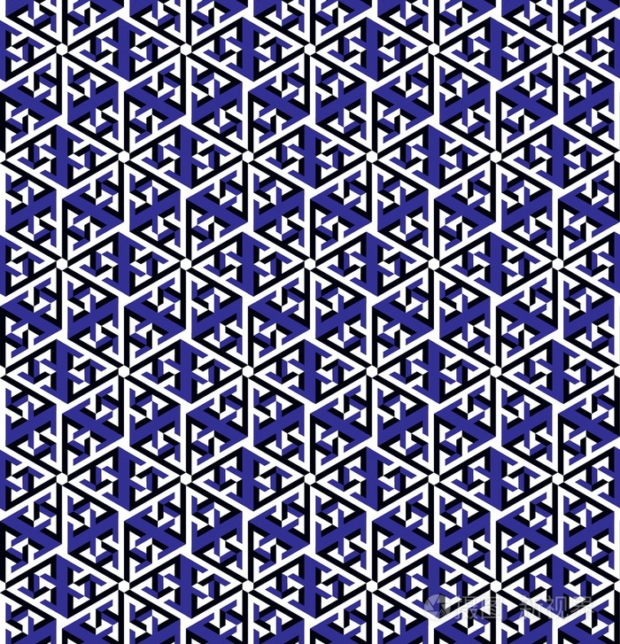 无缝的几何图案背景六角马赛克艺术