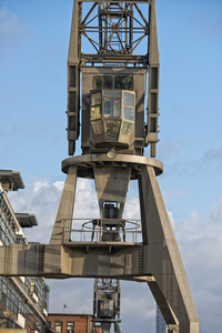 汉堡港口金属起重机