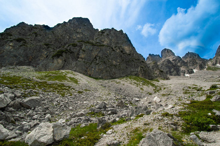 美丽的山风景在奥地利