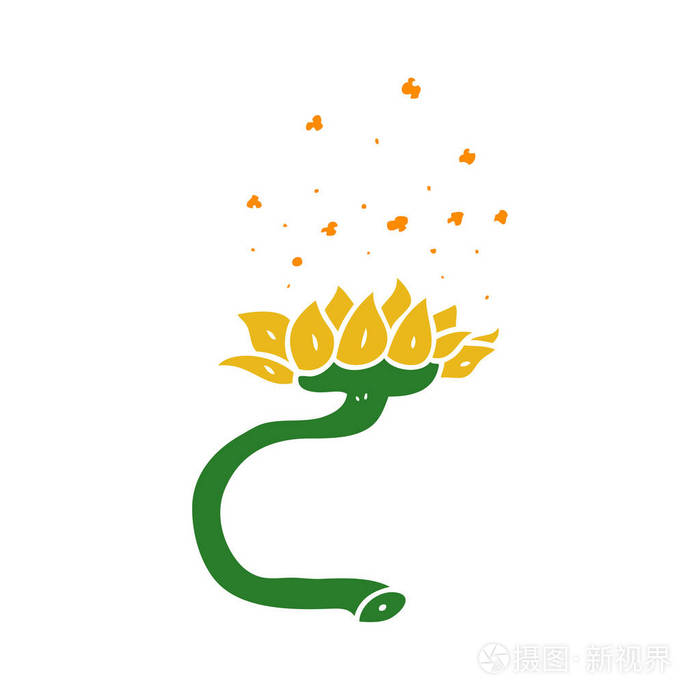 平彩型动画片花释放花粉