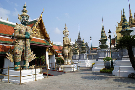鹤 Phra Monthian 佛法，大皇宫，曼谷，泰国，亚洲