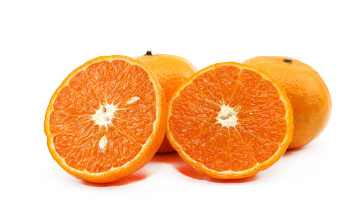 泰国橙色甜和新鲜的白色背景在夏季季节