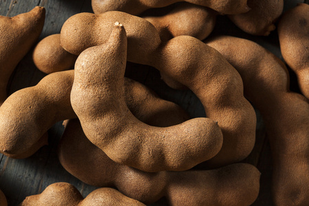 有机原料棕色罗望子照片