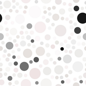 浅粉红色, 绿色矢量无缝布局与圆圈形状。抽象例证以彩色气泡在自然样式。广告海报网站横幅的新设计