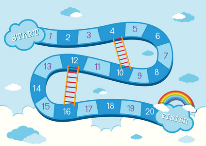 棋盘游戏天空模板插图照片