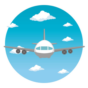 飞机飞行交通工具图标