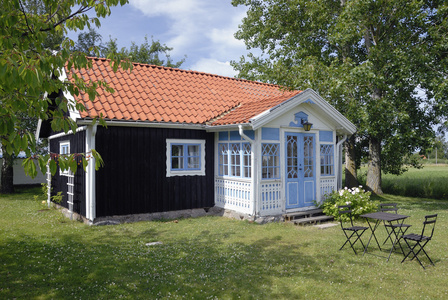 斯堪的纳维亚半岛的城市旧平房照片