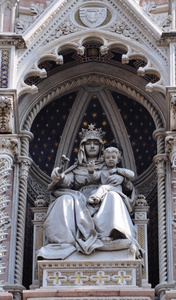 详细的大教堂圣玛丽亚德尔弗洛伦斯  菲奥雷意大利