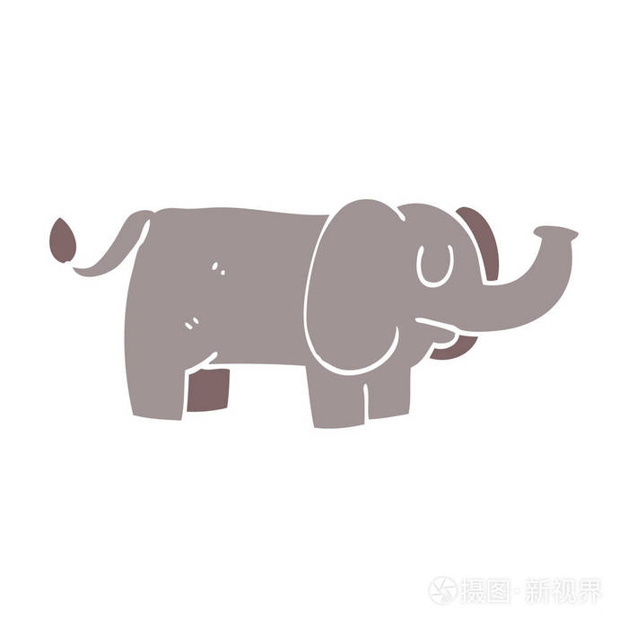 动画片涂鸦滑稽的大象