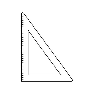 三角形图标。细线设计。矢量插图