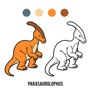 儿童着色书, Parasaurolophus