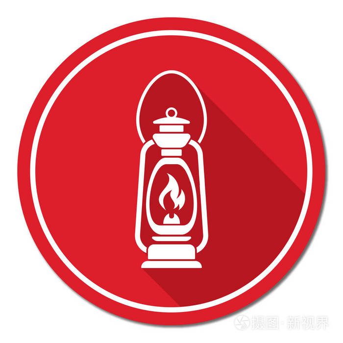 古董旧煤油灯隔离复古设计矢量插图