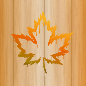 用枫叶装饰窗子图片