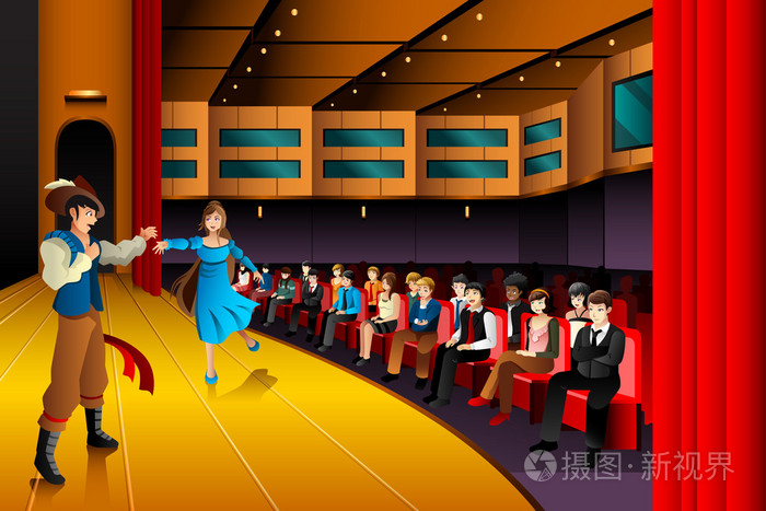 在舞台上表演的人