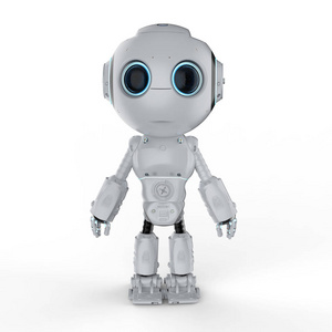 3d. 用卡通人物渲染可爱的人工智能机器人