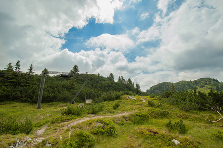 美丽的奥地利阿尔卑斯。山风景在奥地利