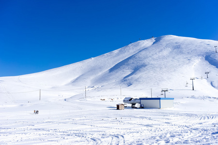 雪山 Falakro，在希腊的鸟瞰图