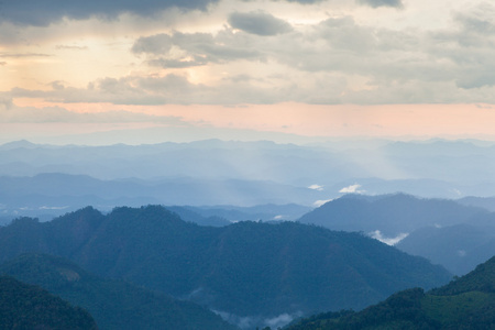 山上长满雾