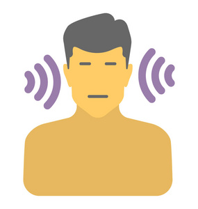 听觉测试显示有声波的人的耳朵图片