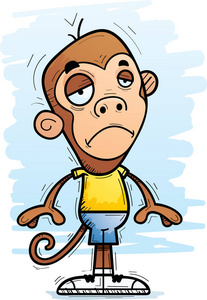 卡通猴子的插图图片