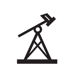 Pumpjack 图标矢量隔离在白色背景为您的 web 和移动应用程序设计, Pumpjack 徽标概念