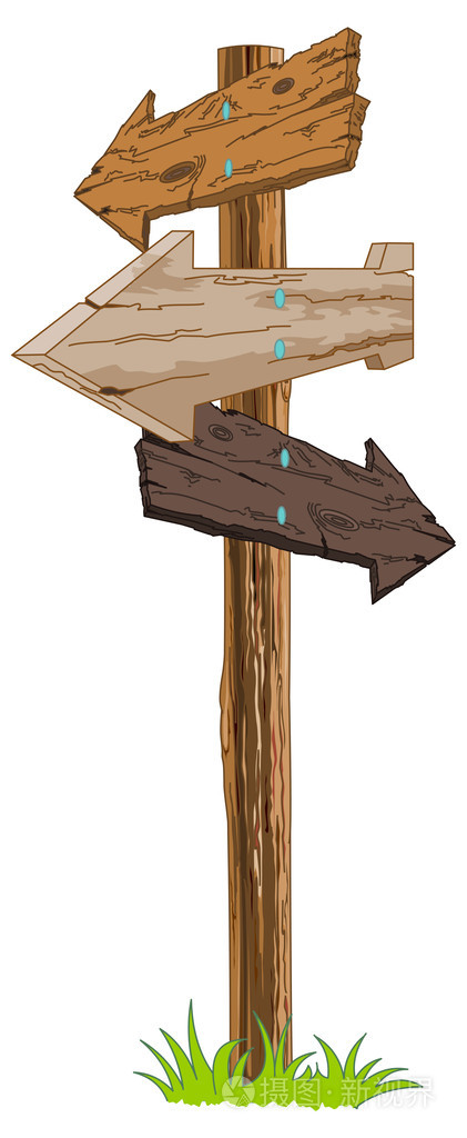 木制路标