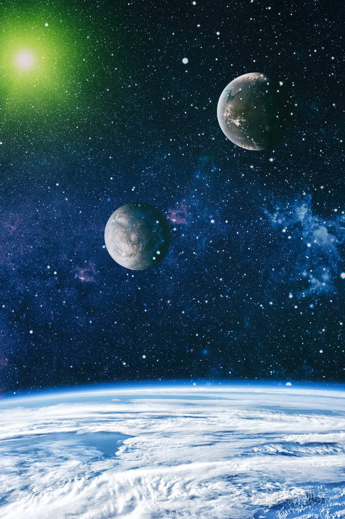 从地球上看到的空间多彩的深空间宇宙概念背景nasa提供的这个图像的