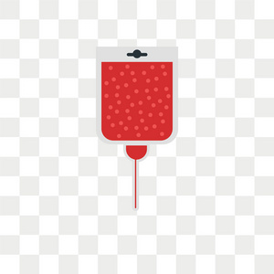 输血矢量图标隔离在透明背景下, 输血标志概念