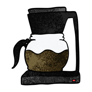 动画片涂鸦咖啡过滤机照片