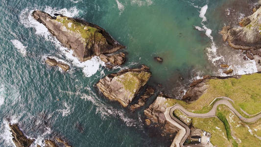 从上面 Dunquin 码头真棒视图