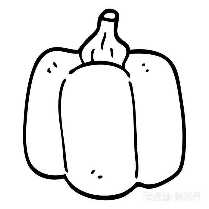 线条画动画片有机胡椒
