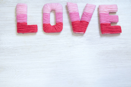 用字母爱情人节概念