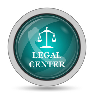 法律中心图标, 在白色背景下的网站按钮