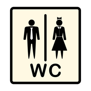 矢量图标表示男人和女人, 符号。在浅色背景上隔离的插图