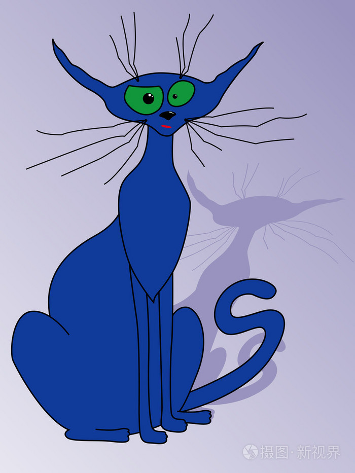 蓝猫坐