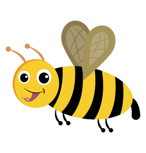 卡通蜜蜂的平面图标图片