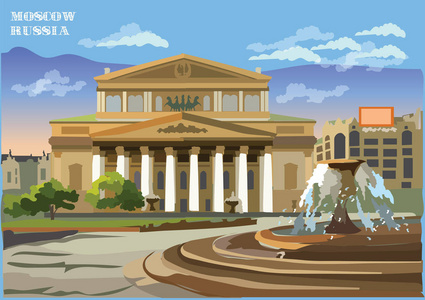 莫斯科的颜色俄罗斯莫斯科国际地标的城市景观.