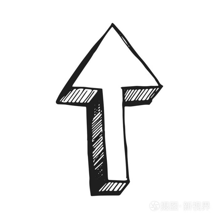 箭头图标矢量草图手绘