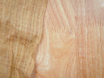 纹理背景木桌用老麻布麻布桌布