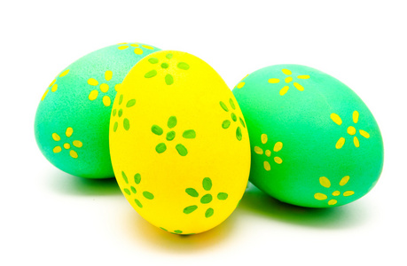丰富多彩的复活节蛋被隔绝